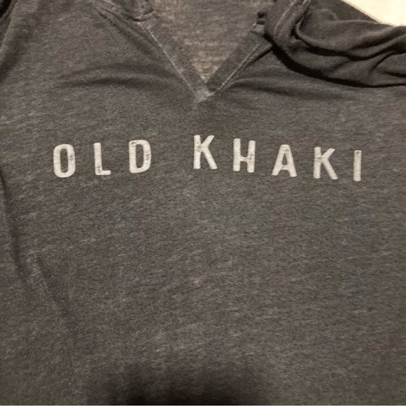 Old Khaki Black Long Sleeve Logo Tee | Lightweight Cotton Poly Blend - Picture 6 of 9